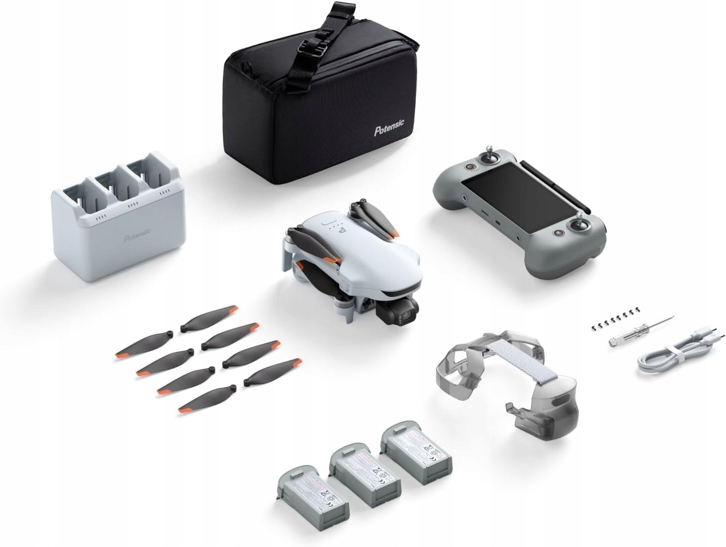 Potensic ATOM 3 Fly More Combo Drone 4K 120min Flight 16km FPV <249g C0 Packaging status original