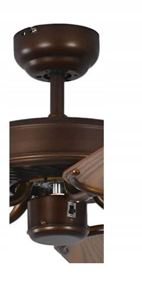 Potkuri ceiling fan PEPEO brown / Oak 132 cm with rattan insert Model Potkuri