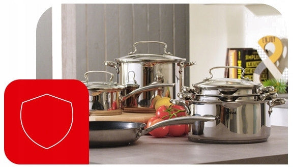 Pots Duetto pans lids 13el Material stainless steel