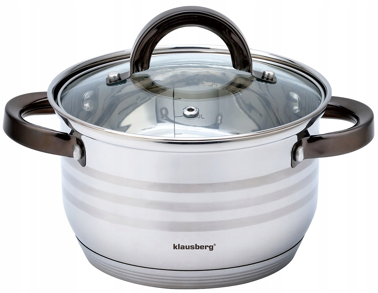 Pots POT SET 8 el. STAINLESS STEEL Induction Gas KLAUSBERRG Material stainless steel