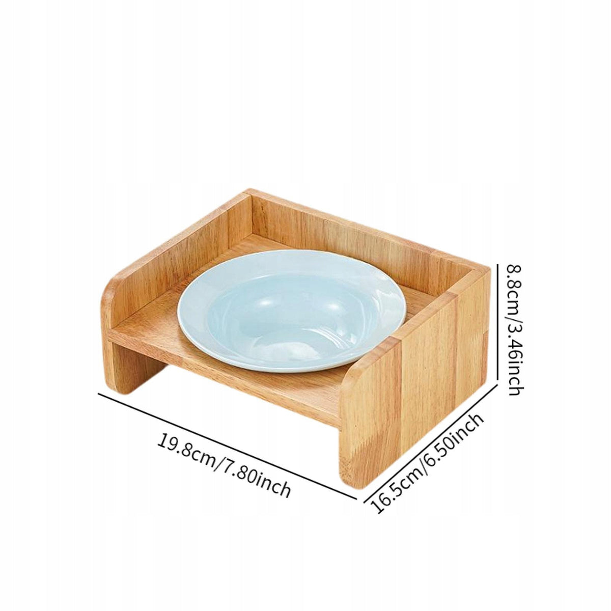 Pottery Cat Bowl Wooden Rack Non Slip Sturdy Removable Multipurpose Blue Manufacturer code 03764076030