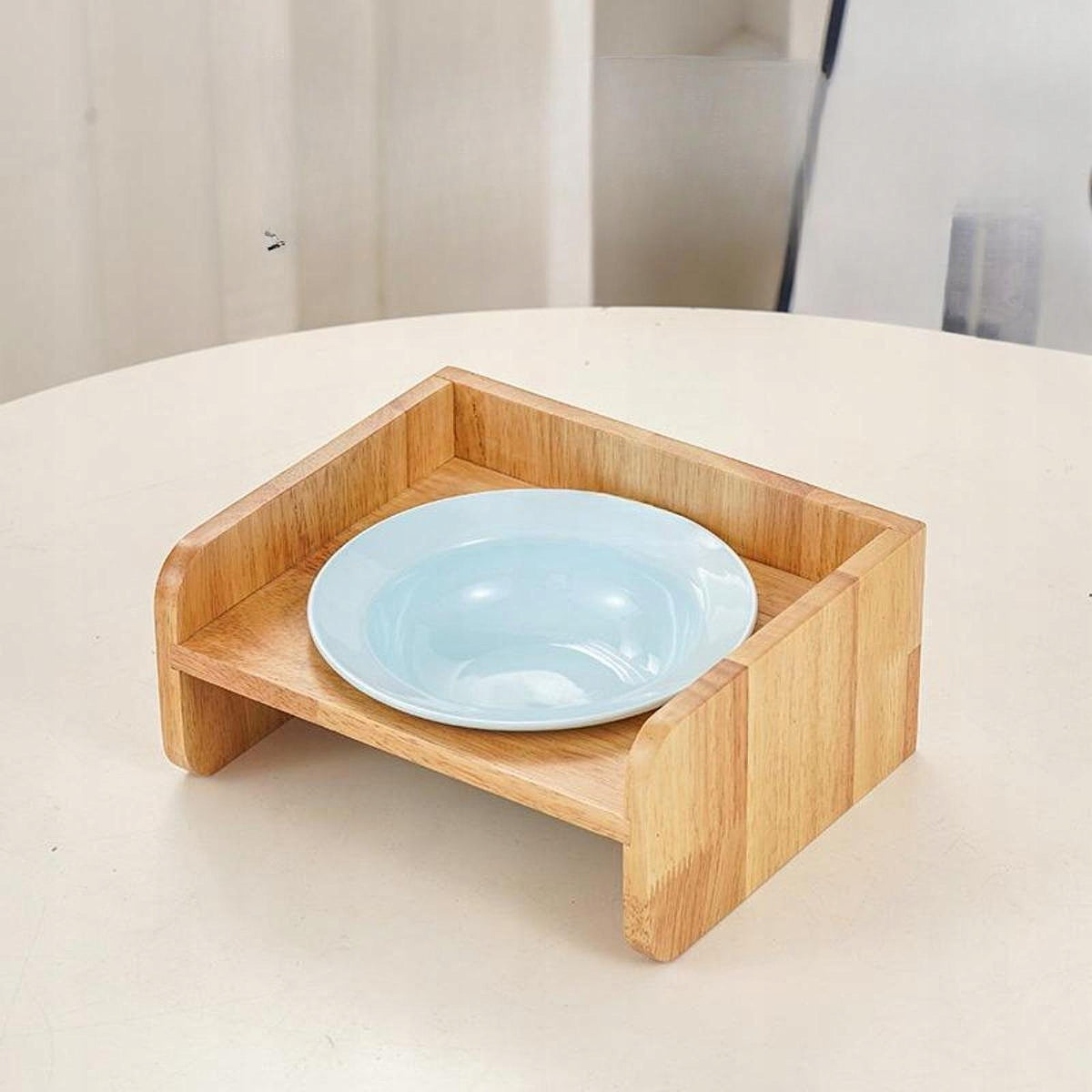 Pottery Cat Bowl Wooden Rack Non Slip Sturdy Removable Multipurpose White Manufacturer code 03764076031