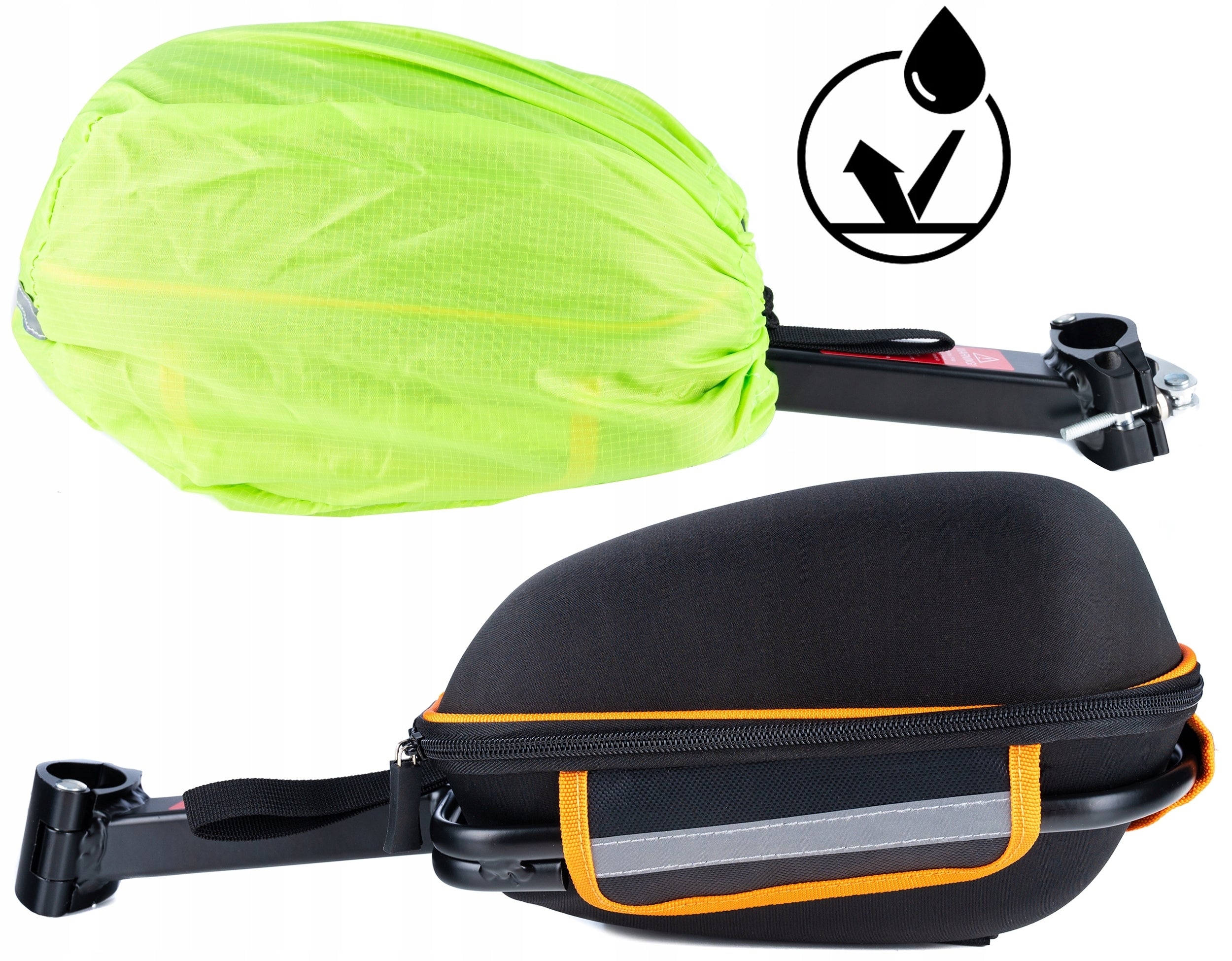 Pouch Bicycle Bag For Bike Fastened + Luggage Rack For Post Cover Model TORBA ROWEROWA