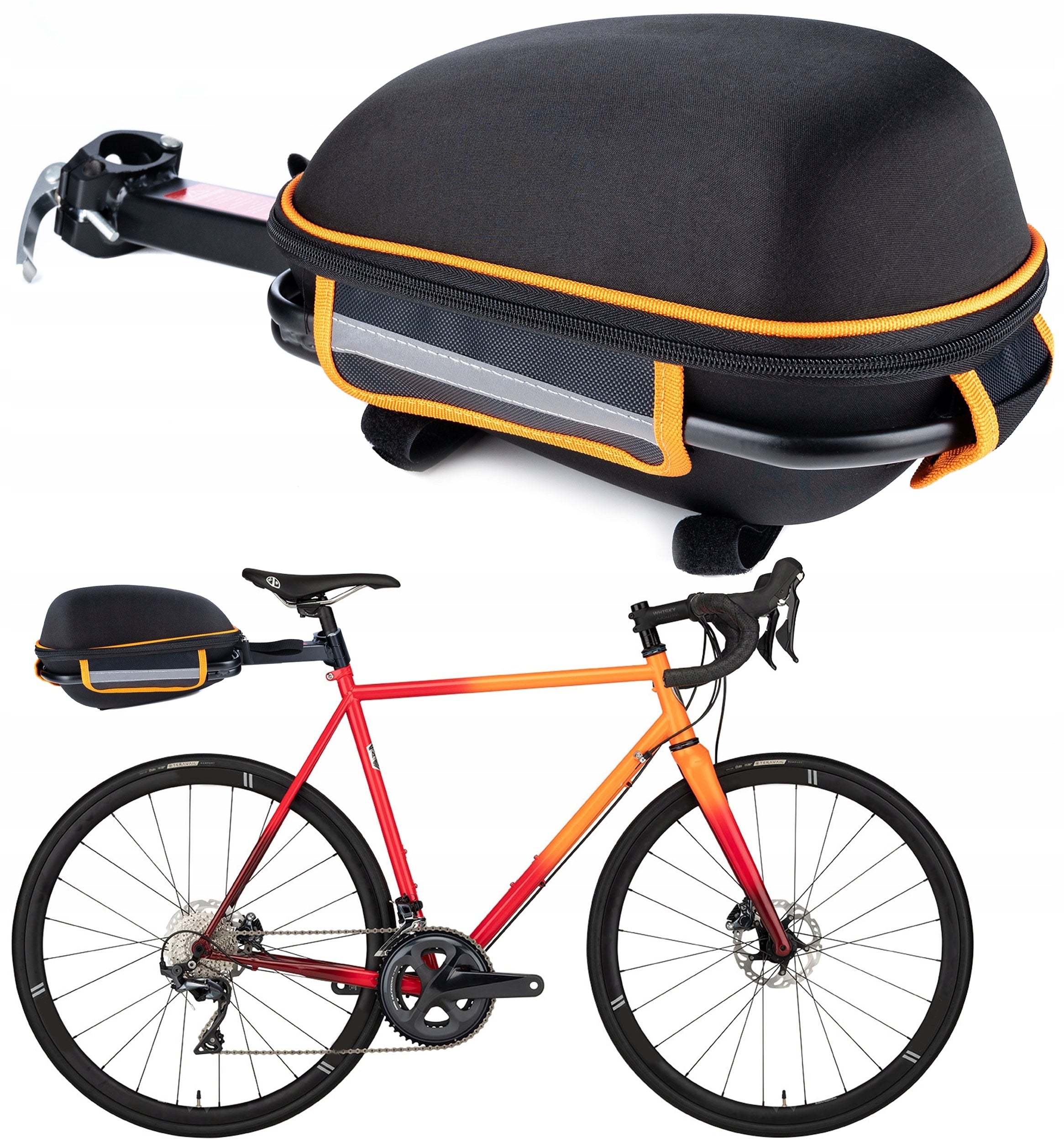 Pouch Bicycle Bag For Bike Fastened + Luggage Rack For Post Cover Packaging status original