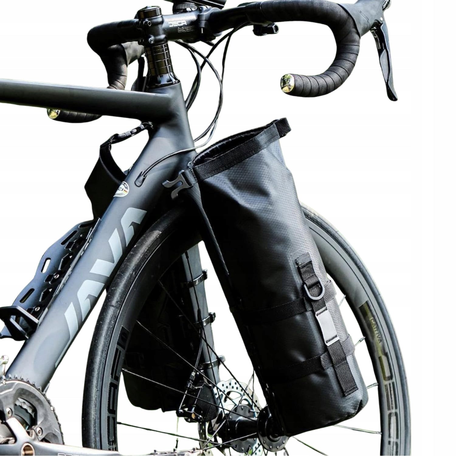 Pouch Bicycle Bag with Frame Holder Fork Road Black Waterproof Brand enlee