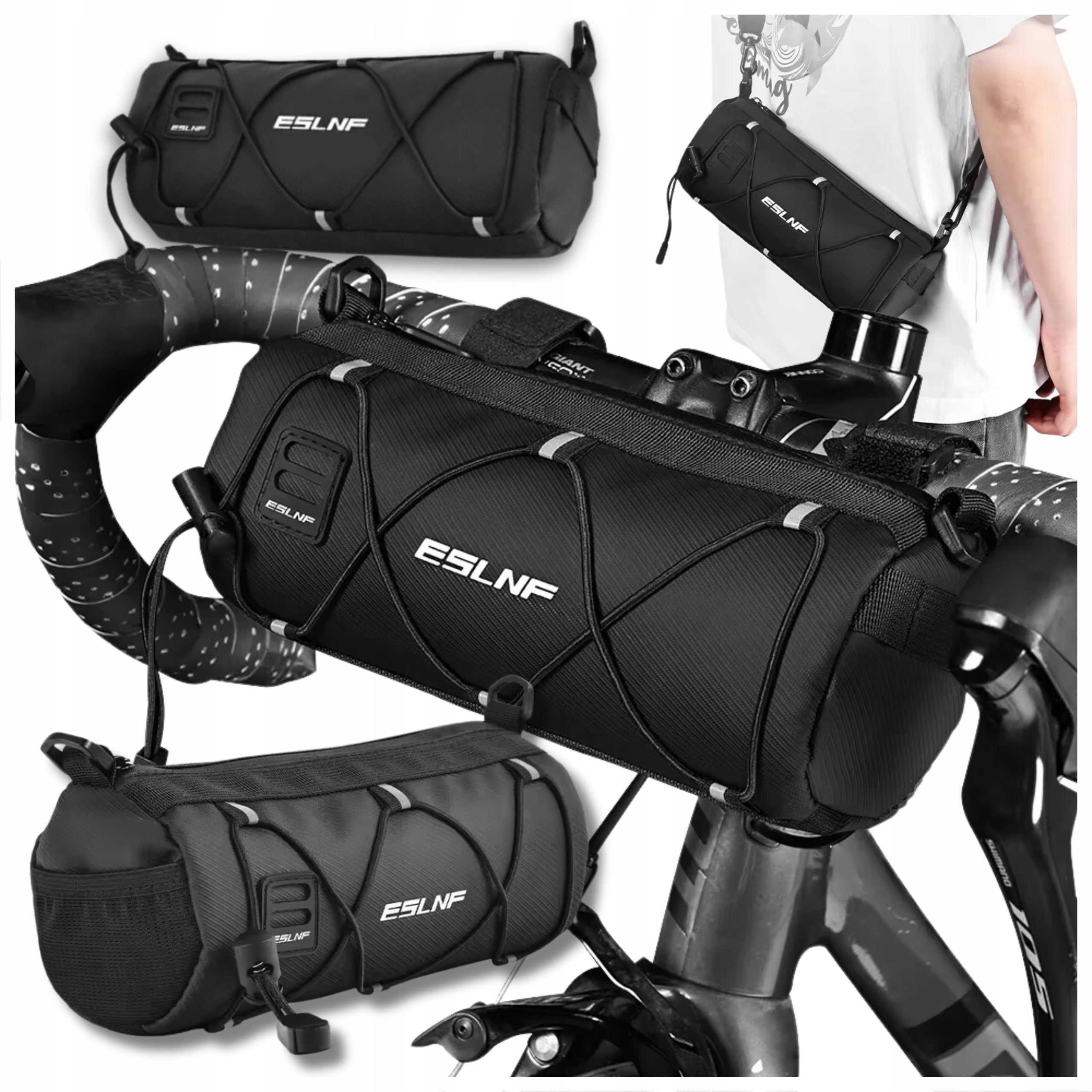 Pouch Bicycle Steering Wheel Bag Frame Phone Arm Black Waterproof