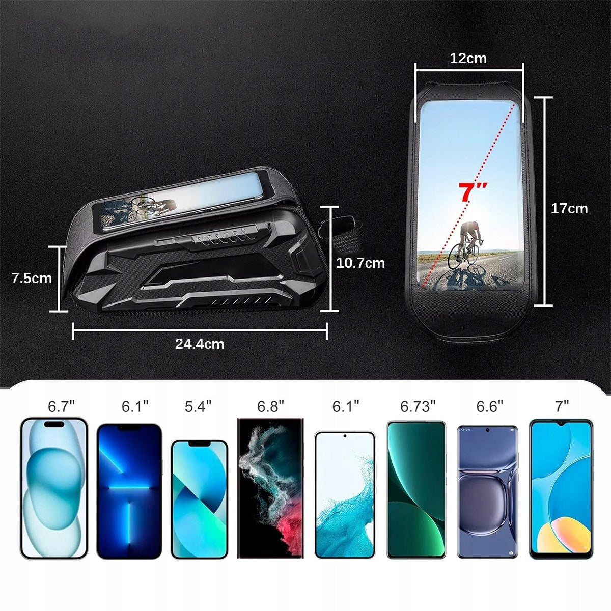 Pouch Case Bicycle Cover for Phone Keys Practical Waterproof Packaging status original