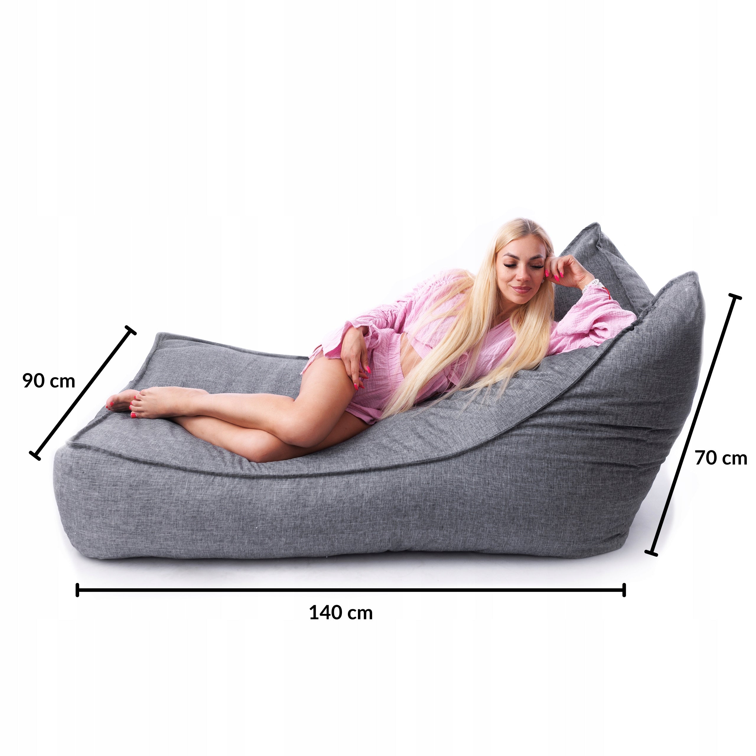 Pouf Horizont XXL Garden Lounger 140x90 Waterproof Polish Manufacturer Brand EcoYoung