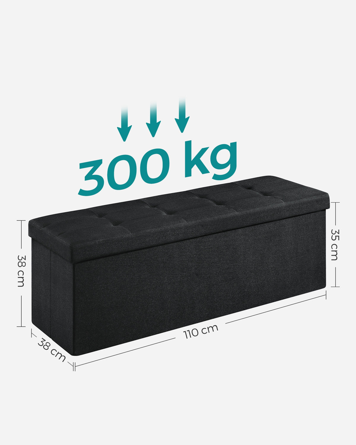 Pouf with Storage Folding Box Container Bench Manufacturer code 2508
