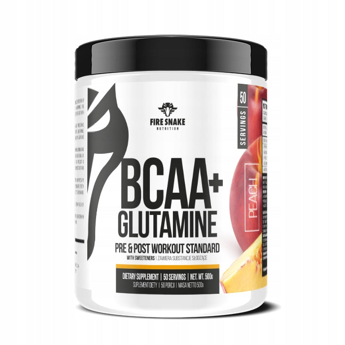 Powder BCAA + GLUTAMINE Fire Snake Nutrition 500 g peach
