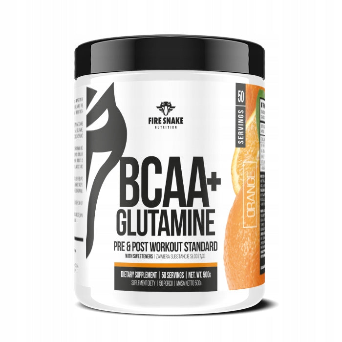 Powder BCAA + Glutamine Fire Snake Nutrition 500 g orange
