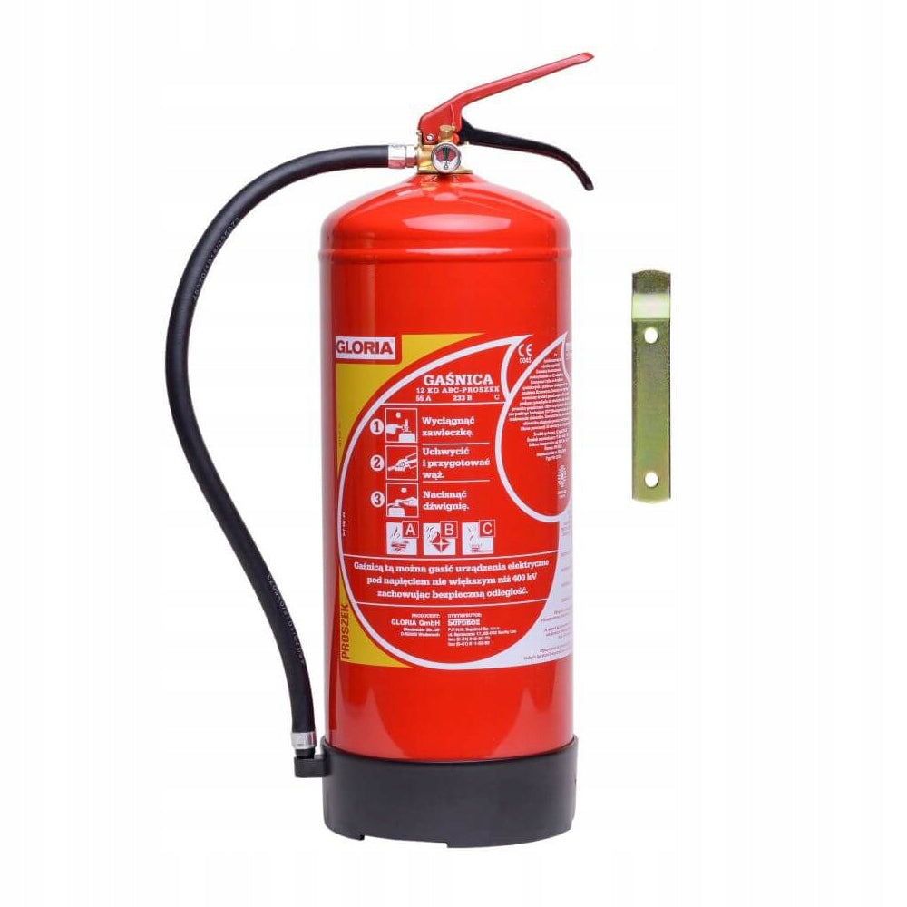 Powder fire extinguisher 12 kg (PD12-GA) Fire extinguishing group A, B, C. Packaging status original