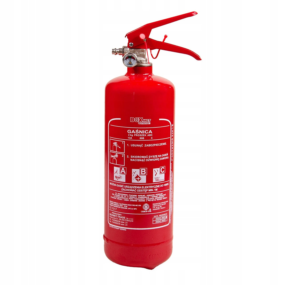 Powder fire extinguisher 2 kg GP-2x ABC 2026 Boxmet + hanger freebie