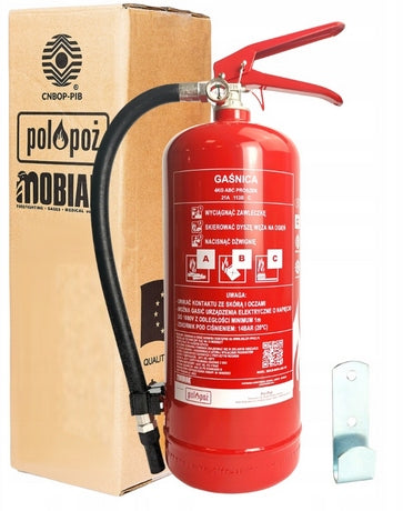 Powder fire extinguisher 4kg GP4x ABC hanger certificates Packaging status original