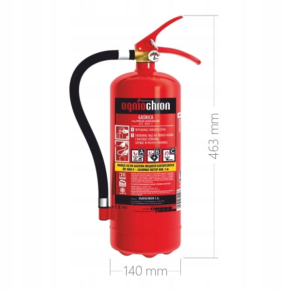Powder fire extinguisher Ogniochron 4kg GP-4x ABC/MP Production 2026 Manufacturer code GP4x