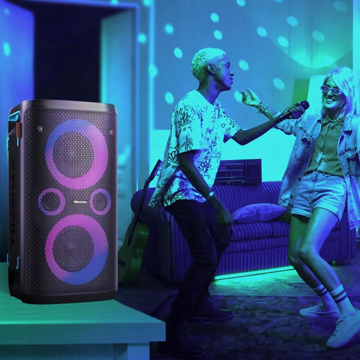 Power Audio HISENSE Party Storm Karaoke Mic Black Brand Hisense