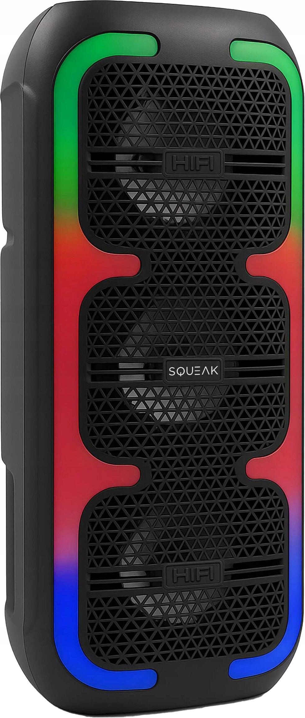 Power Audio SQUEAK BeatOne SQ1009 FM Radio Black Ports AUX memory card reader USB 6.3 mm jack