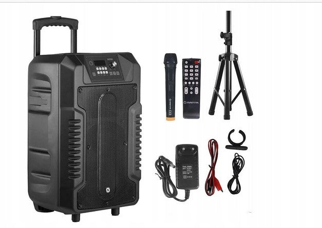 Power Audio Speaker Manta LETO SPK1203B100 100W Bluetooth Karaoke USB AUX