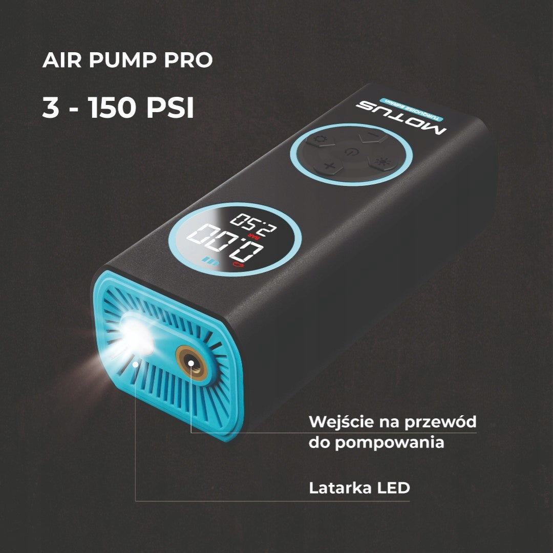 Power Bank Pump Flashlight Motus AirPump Pro Turquoise Edition Product weight with unit packaging 1.15 kg