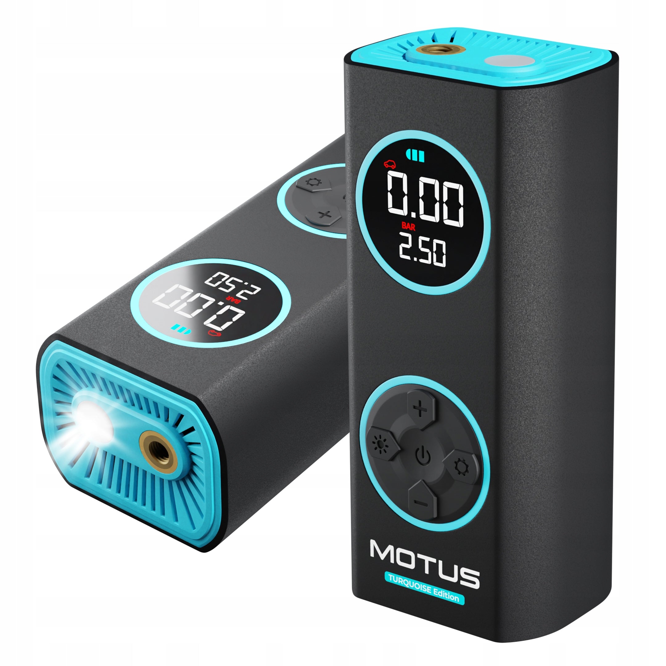 Power Bank Pump Flashlight Motus AirPump Pro Turquoise Edition Valve type Presta (PV)