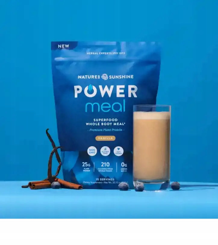Power Meal Vanilla Nature's Sunshine (840 g) vegan protein meal Packaging status original