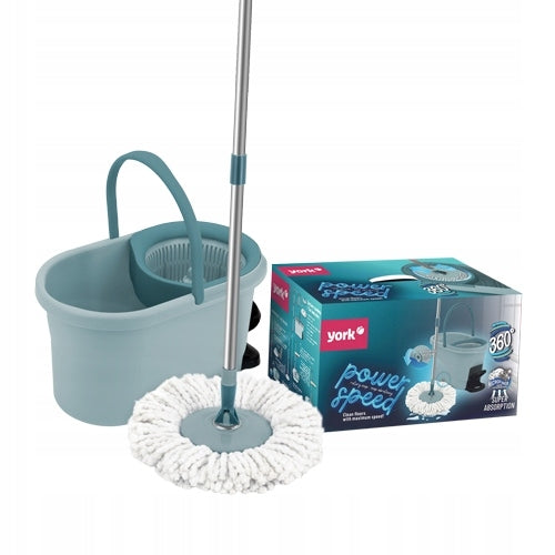 Power Speed Rotary Mop with Pedal Bucket Telescopic Stick Microfiber