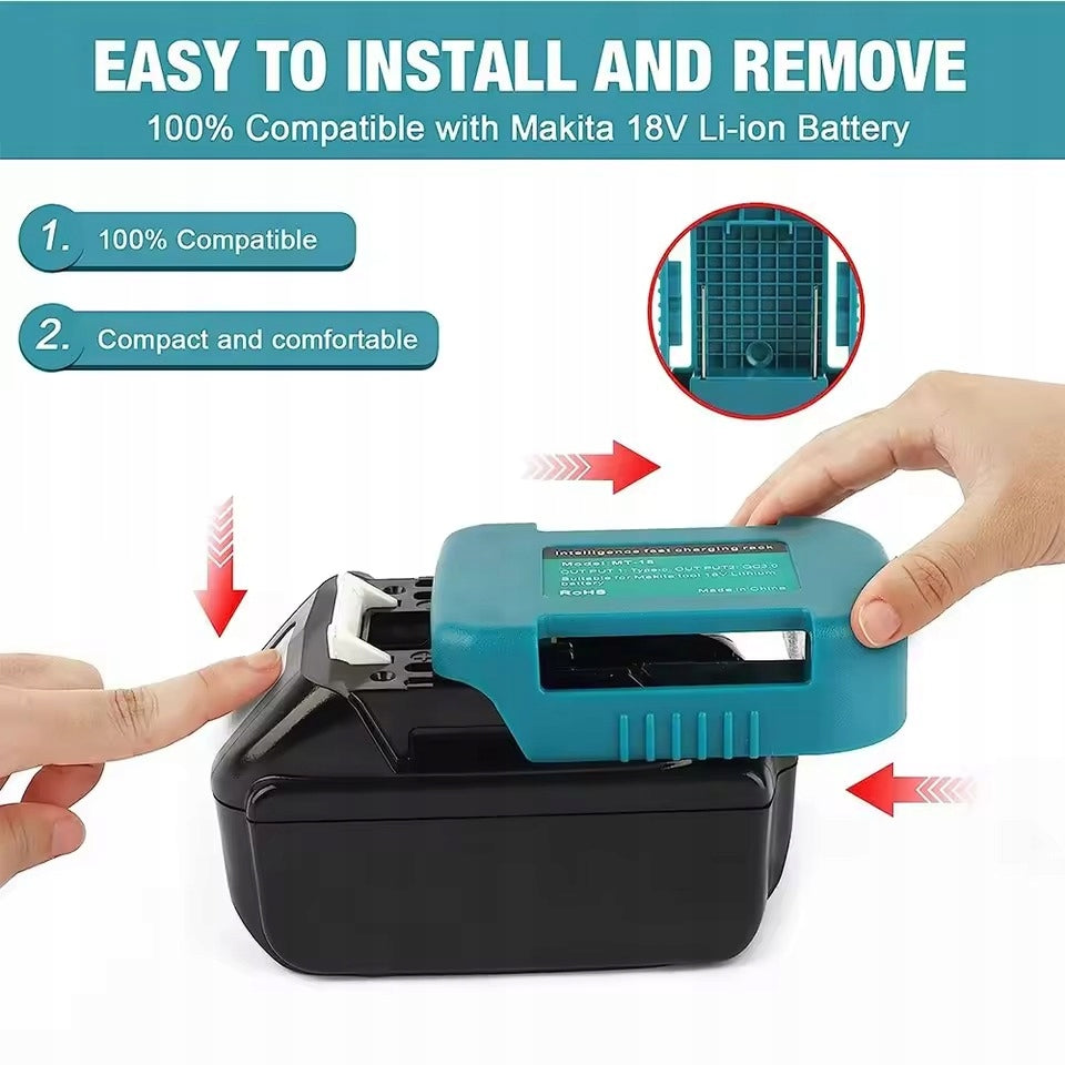 Power bank adapter for Makita 18V fast USB-C batteries Brand no brand
