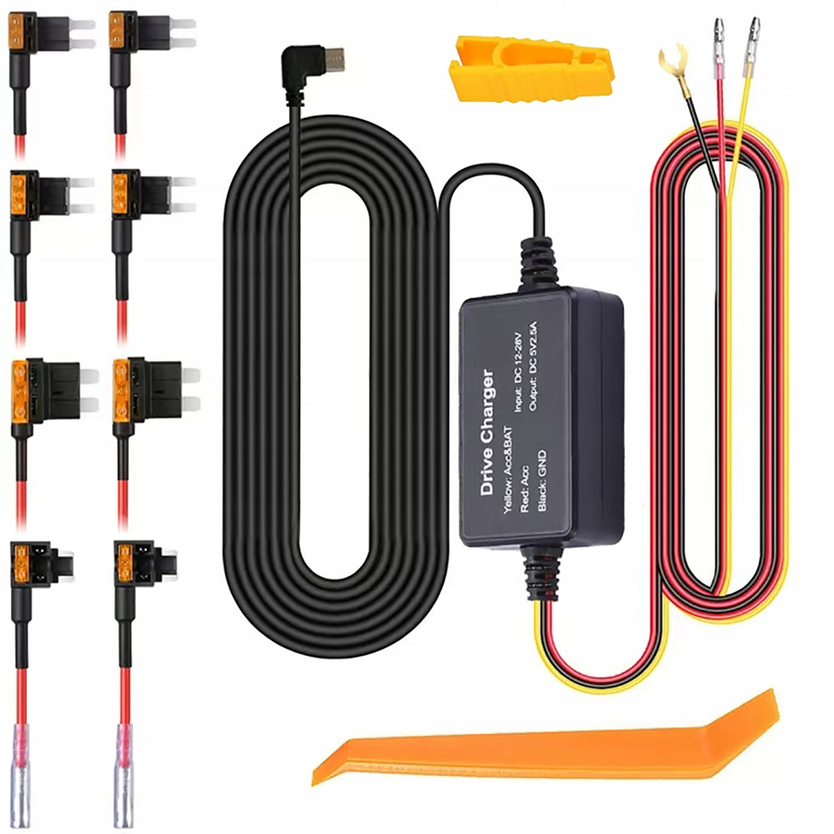 Power supply for parking mode, car power supply for recorders