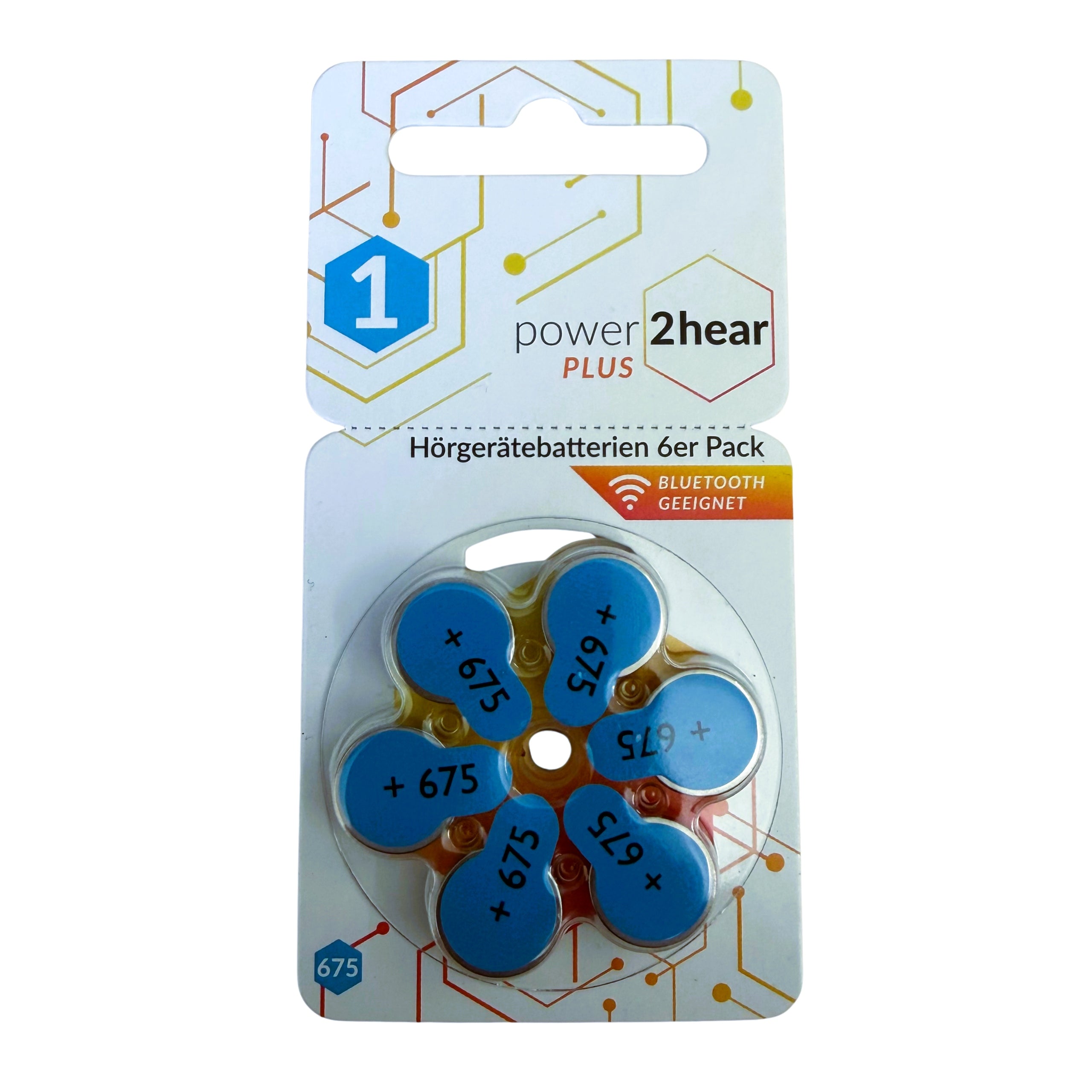 Power2HEAR Hearing Aid Batteries 675 PR44 1,45V 6pcs Varta