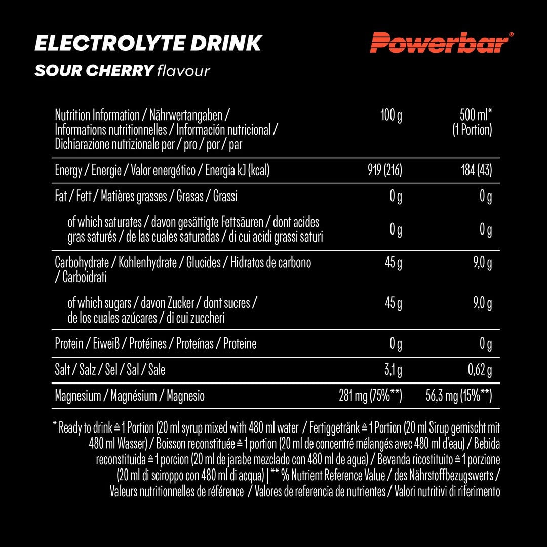 PowerBar Electrolyte Drink Liquid Electrolytes 1L _Cherry Expiration date not specified