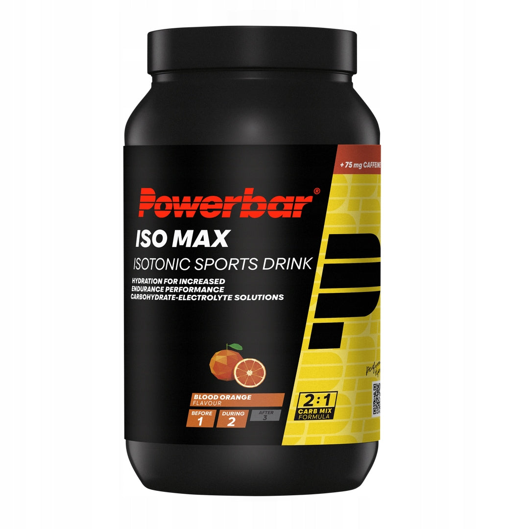 PowerBar Isomax Sports Drink Isotonic Powder 1200g Orange with Caffeine