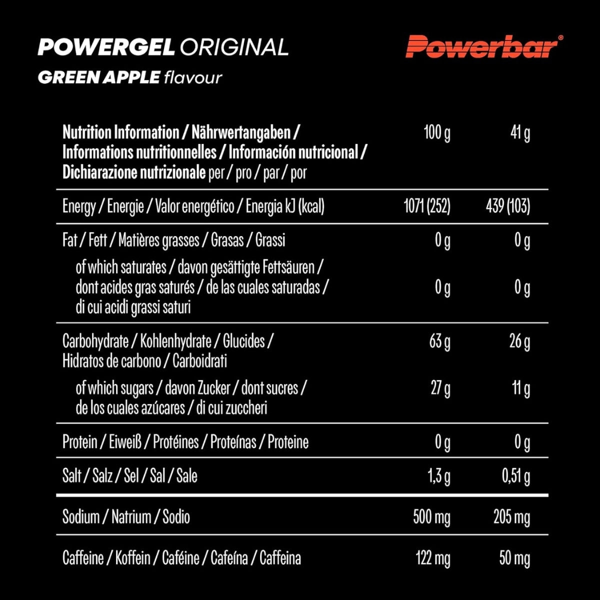 PowerBar PowerGel Original 24x41ml Pack of Apple Gels Manufacturer code PowBar24