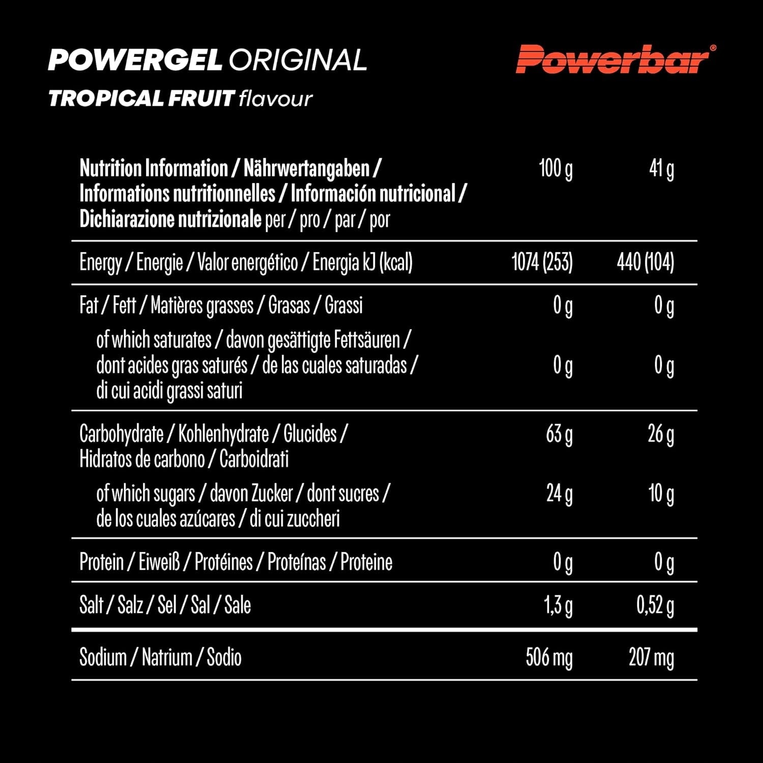 PowerBar PowerGel Original 6x41ml Energy Gel | Tropical Manufacturer code 22010800