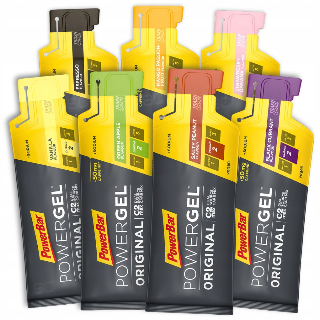 PowerBar PowerGel Original Mix of Flavors 7x41ml Energy Gel Expiration date at least six months from the date of purchase