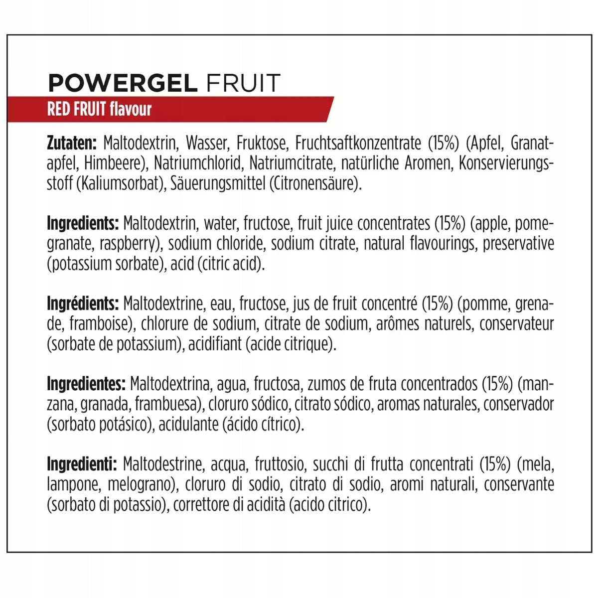 PowerGel Energy Gel Original 24x 41ml | RED FRUIT Manufacturer code Z22020300