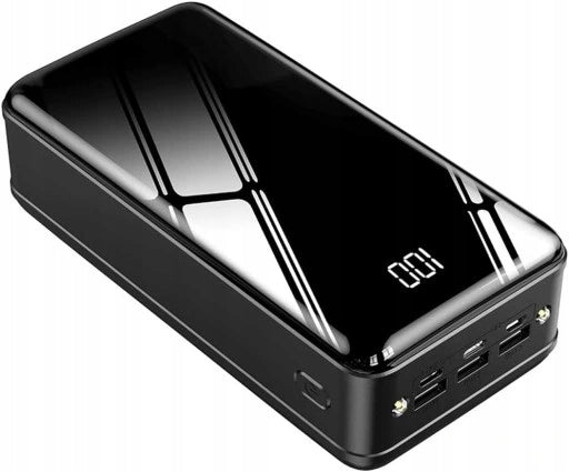 Powerbank 30000mAh Mega Powerful Fast Charging Flashlight Color Black