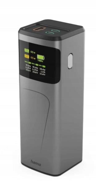 Powerbank HAMA Power Pack 20000 mAh High 65W Grey Packaging status original