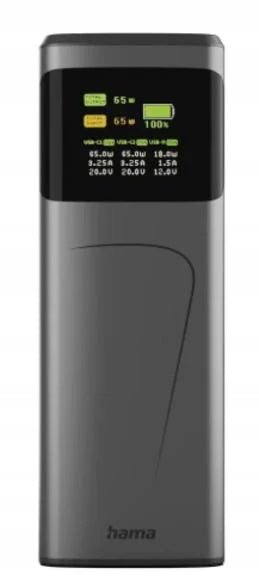 Powerbank HAMA Power Pack 20000 mAh High 65W Grey