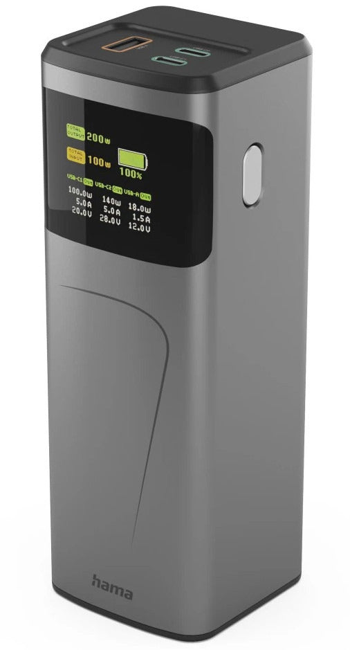 Powerbank HAMA Power Pack 24000 mAh High Power 200W Grey