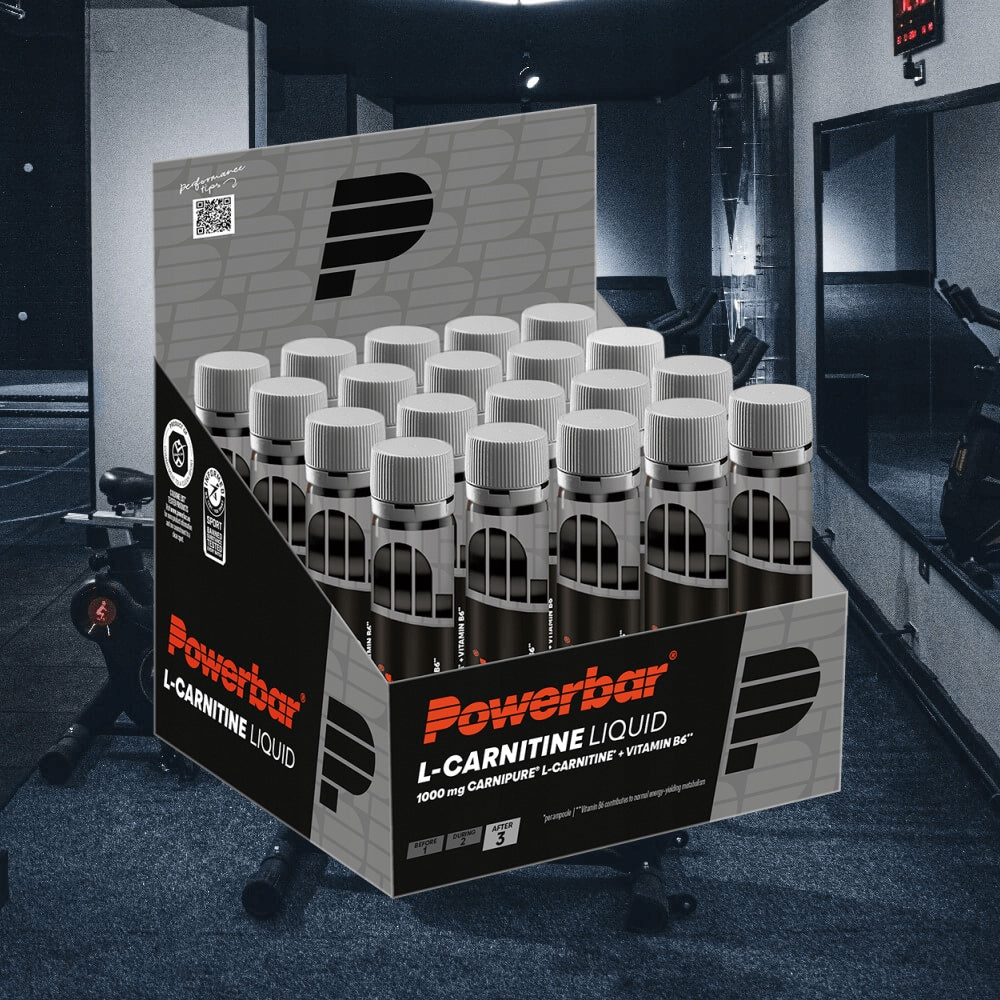 Powerbar L-Carnitine Liquid Ampoules (20 x 25ml) Unflavoured Expiration date at least 3 months from the date of purchase
