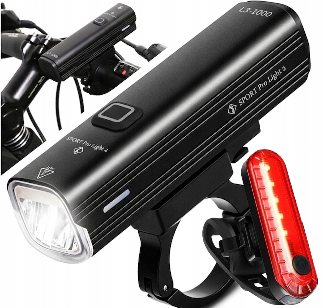 Powerful BICYCLE LIGHT LED light L3-1000 front 1000lm flashlight 4800mAh