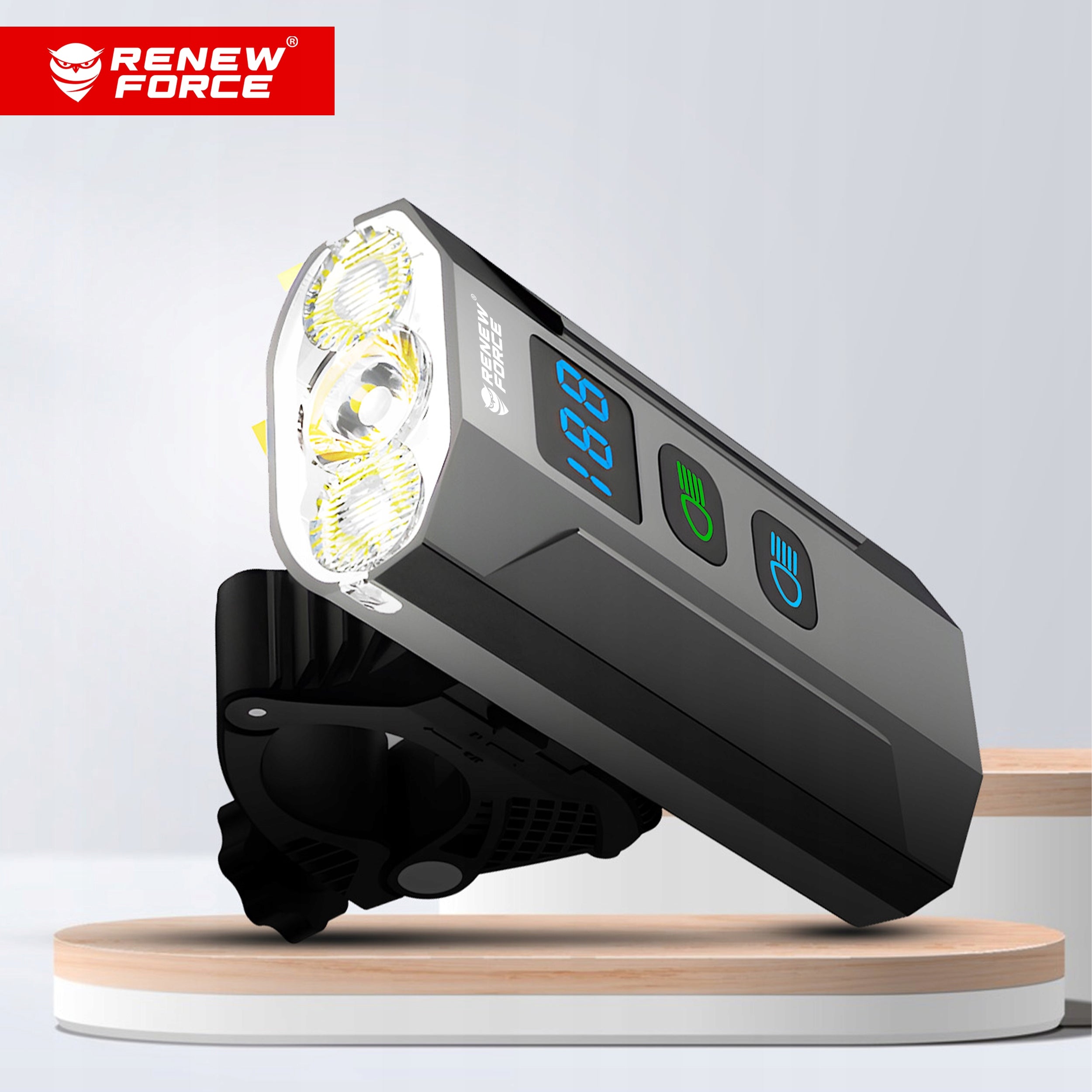 Powerful BICYCLE LIGHT LED light front 1300lm flashlight 5400mAh BICYCLE SET Brand Renew Force