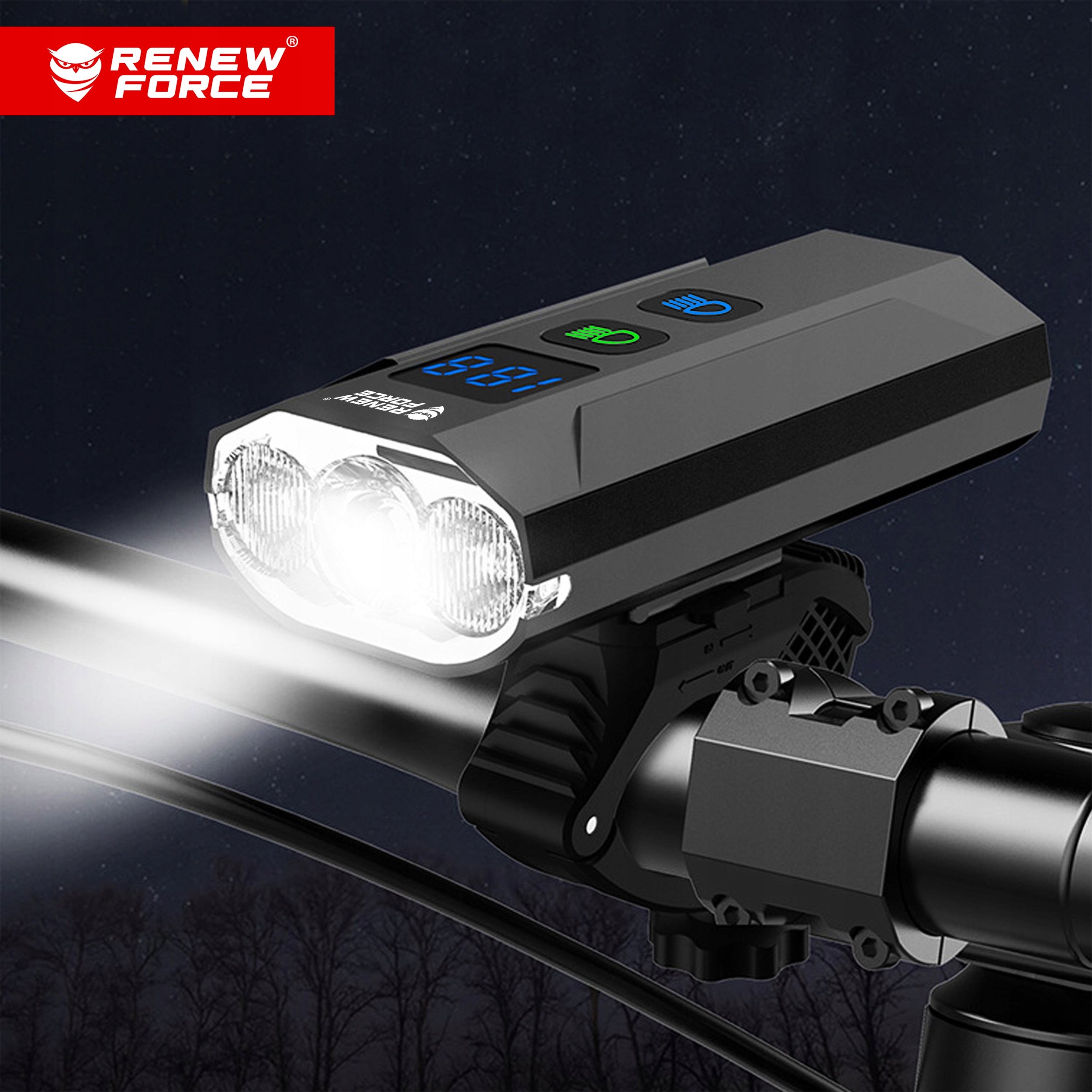 Powerful BICYCLE LIGHT LED light front 1300lm flashlight 5400mAh BICYCLE SET Packaging status original
