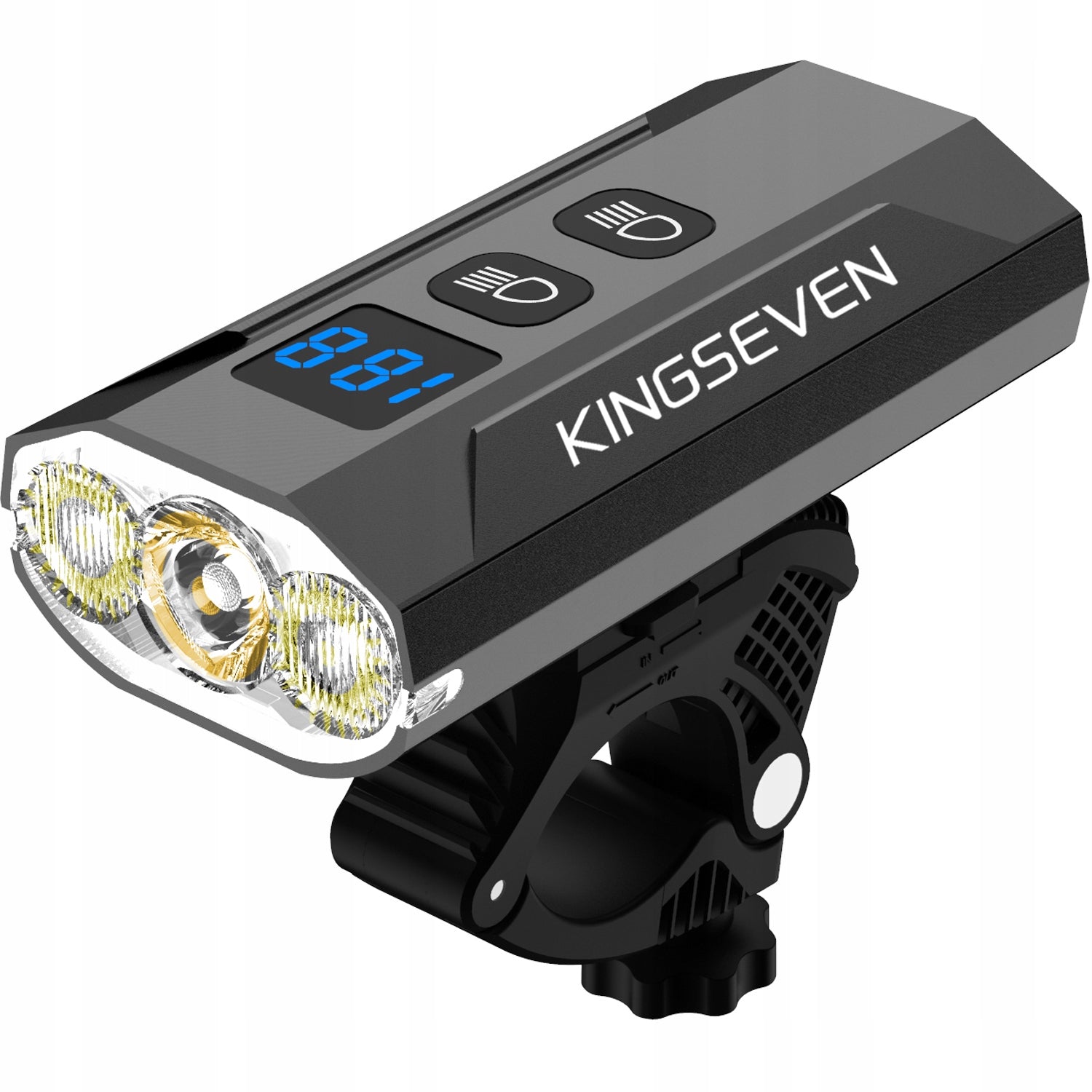 Powerful BICYCLE LIGHT LED light front + rear 1200lm flashlight 5200mAh BICYCLE Color black