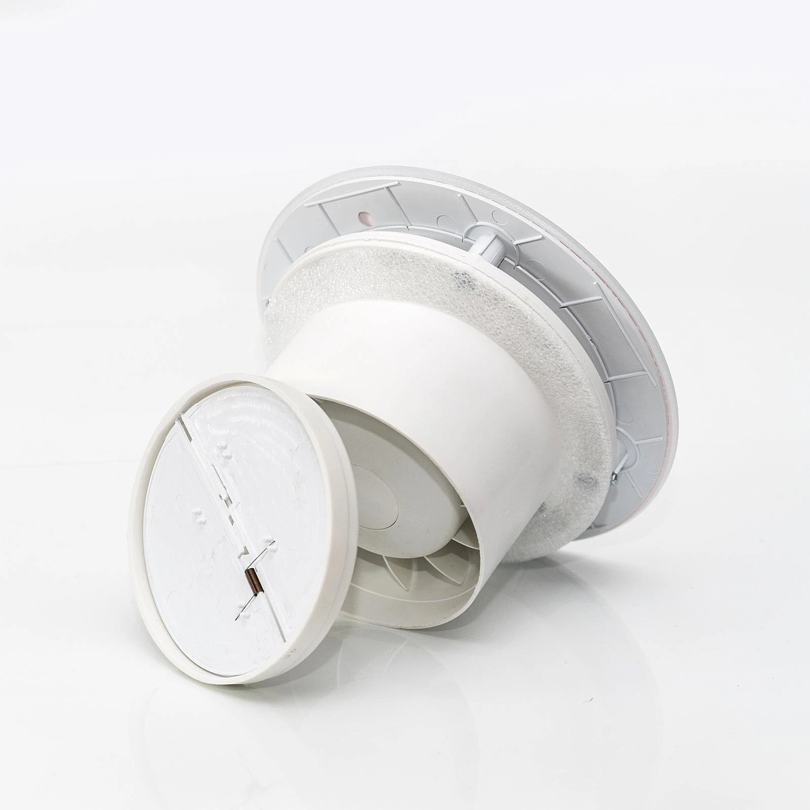 Powerful Bathroom Fan Moisture Sensor Ø100mm Round White Mat Packaging status original