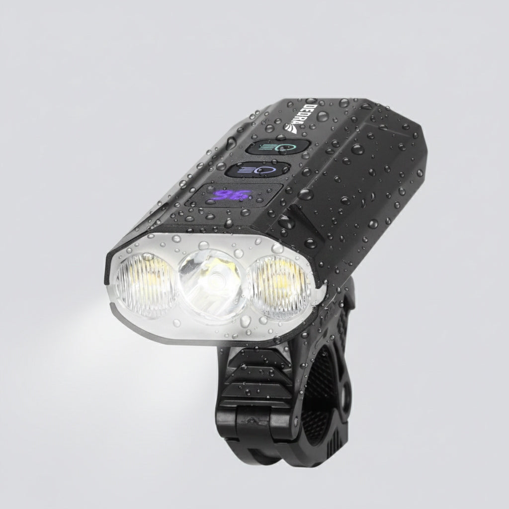 Powerful Bicycle Front Light 1200lm LED PowerBank Light 5200mAh DEDRA Light beam 1200 lm
