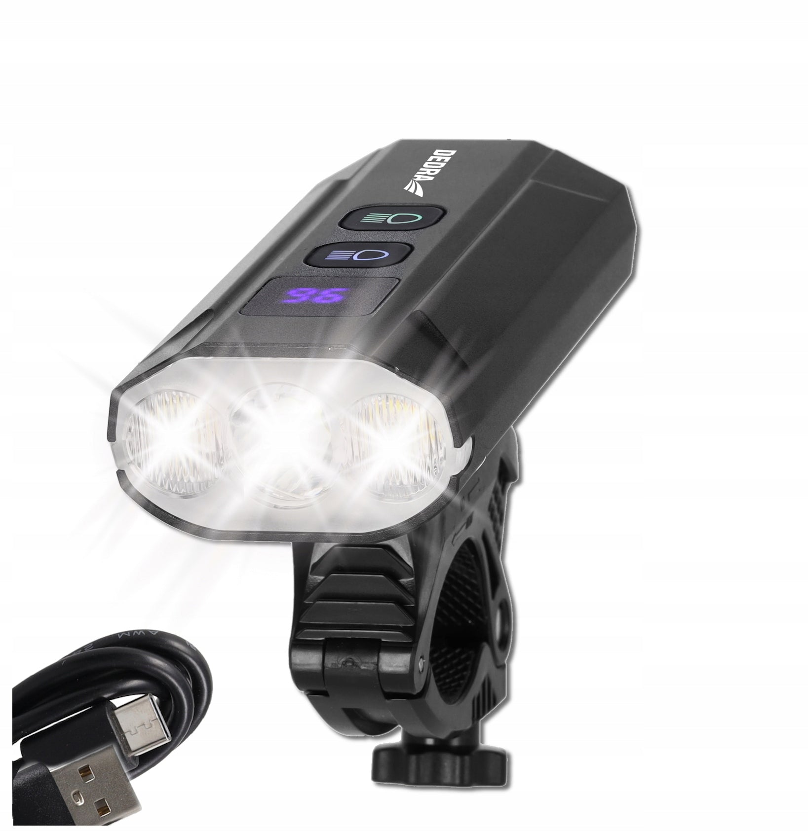 Powerful Bicycle Front Light 1200lm LED PowerBank Light 5200mAh DEDRA