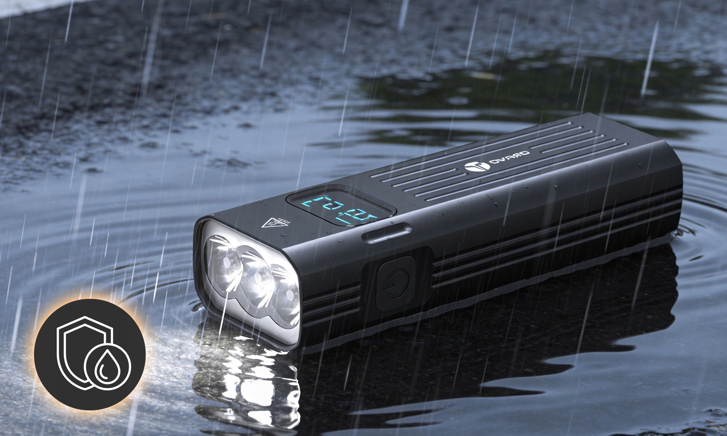 Powerful Bike Light 2000 lm 6000mAh Front LED Rechargeable Flashlight Packaging status original