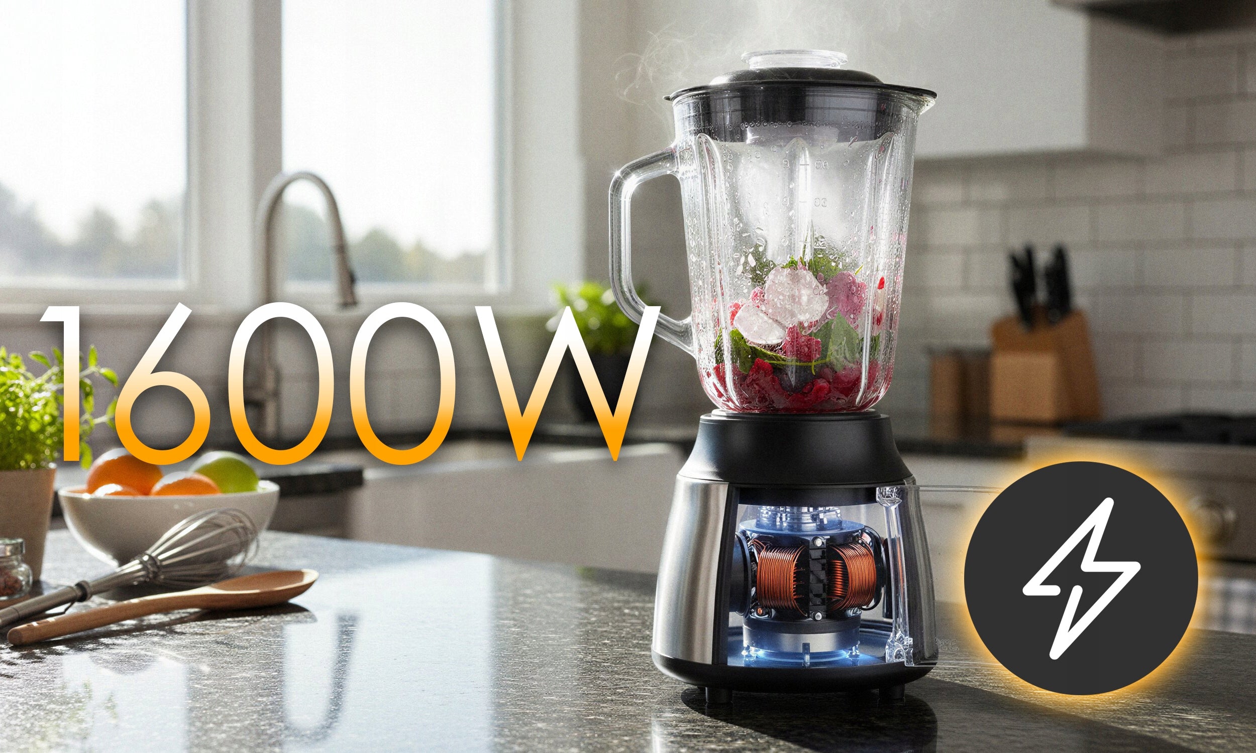 Powerful Chalice Blender 1,5L 1600W For Smoothie Cocktails Ice Crush Mixer Brand TAVO