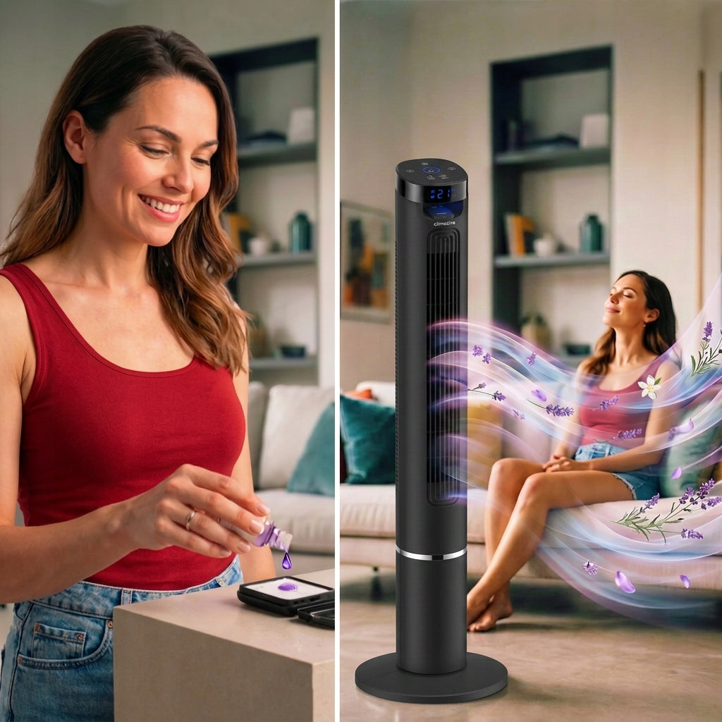 Powerful Column Fan Windmill Standing Ionization AROMA 117 cm Fresh XXL Model Fresh ION TF-46ESBI